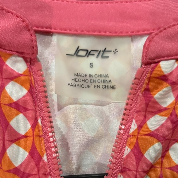 Jofit Pink and White Patterned Button Down Shirt - Picture 2 of 5